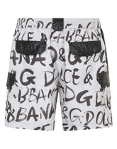 Mid-length swim trunks with Dolce&Gabbana print - | Dolce & Gabbana