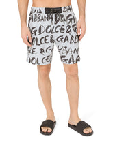 Mid-length swim trunks with Dolce&Gabbana print - | Dolce & Gabbana