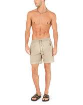 Mid-length swim trunks with key chain - | Dolce & Gabbana