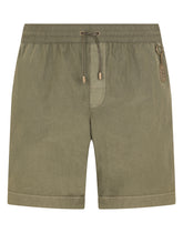 Mid-length swim trunks with key chain - | Dolce & Gabbana