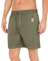 Mid-length swim trunks with key chain - | Dolce & Gabbana