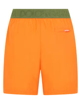 Mid-length swim trunks with patch - | Dolce & Gabbana