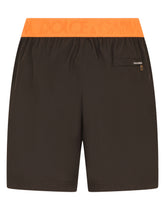 Mid-length swim trunks with patch - | Dolce & Gabbana
