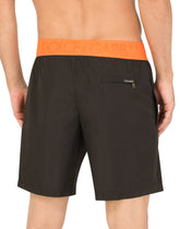 Mid-length swim trunks with patch - | Dolce & Gabbana