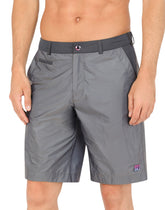 Mid-length swim trunks with metal DG logo - | Dolce & Gabbana