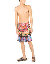Long swim trunks with illumination print - | Dolce & Gabbana