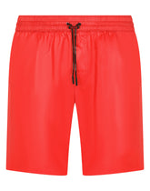 Mid-length swim trunks with side bands - | Dolce & Gabbana