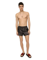 Short swim trunks with side bands - | Dolce & Gabbana