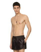 Short swim trunks with side bands - | Dolce & Gabbana