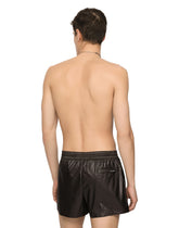 Short swim trunks with side bands - | Dolce & Gabbana