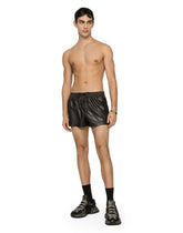 Short swim trunks with branded band - | Dolce & Gabbana
