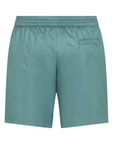 Mid-length swim trunks with heraldic patch - | Dolce & Gabbana