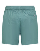 Mid-length swim trunks with heraldic patch - | Dolce & Gabbana