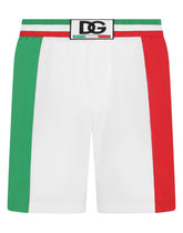 Mid-length swim trunks with Italy DG logo - | Dolce & Gabbana