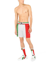 Mid-length swim trunks with Italy DG logo - | Dolce & Gabbana
