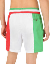 Mid-length swim trunks with Italy DG logo - | Dolce & Gabbana