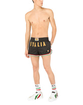 Short swim shorts with Italy DG patch - | Dolce & Gabbana