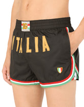 Short swim shorts with Italy DG patch - | Dolce & Gabbana