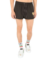 Short swim trunks with DG patch - | Dolce & Gabbana