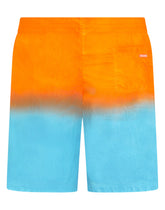 Long swim trunks with tie-dye print - | Dolce & Gabbana