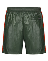 Mid-length patchwork swim trunks with DG print - | Dolce & Gabbana