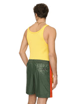 Mid-length patchwork swim trunks with DG print - | Dolce & Gabbana