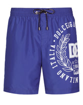 Mid-length printed swim trunks - | Dolce & Gabbana