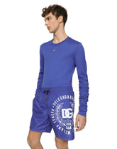 Mid-length printed swim trunks - | Dolce & Gabbana