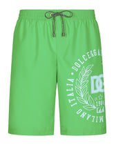Long printed swim trunks - | Dolce & Gabbana