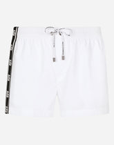 Short swim trunks with DG logo band - | Dolce & Gabbana