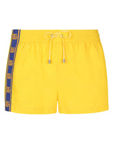 Short swim trunks with DG logo band - | Dolce & Gabbana