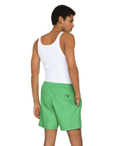 Mid-length swim trunks with DG logo band - | Dolce & Gabbana