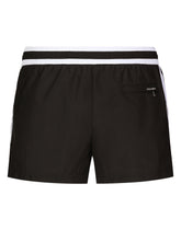 Short swim trunks with DG patch - | Dolce & Gabbana