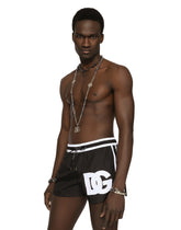 Short swim trunks with DG patch - | Dolce & Gabbana