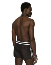 Short swim trunks with DG patch - | Dolce & Gabbana