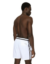 Mid-length swim trunks with DG patch - | Dolce & Gabbana