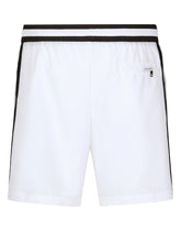 Mid-length swim trunks with DG patch - | Dolce & Gabbana