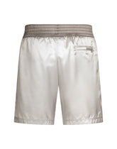 Mid-length swim trunks with bands and logo tag - | Dolce & Gabbana