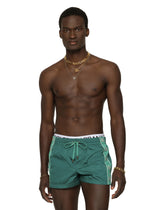 Short swim trunks with branded bands - | Dolce & Gabbana