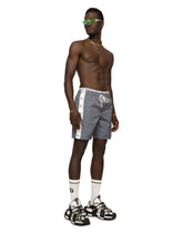 Mid-length swim trunks with branded bands - | Dolce & Gabbana
