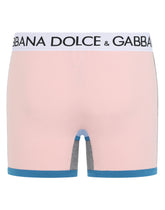 Long-leg stretch cotton patchwork boxers - | Dolce & Gabbana