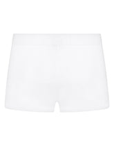 Two-way stretch cotton boxers with patch - | Dolce & Gabbana
