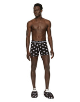 Long-leg two-way stretch jersey boxers with DG logo print - | Dolce & Gabbana