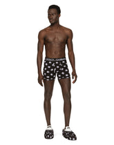 Long-leg two-way stretch jersey boxers with DG logo print - | Dolce & Gabbana