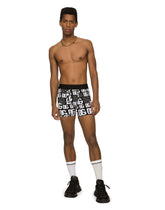 Long-leg two-way stretch jersey boxers with DG logo print - | Dolce & Gabbana