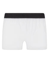Two-way stretch cotton boxers with D&G patch - | Dolce & Gabbana