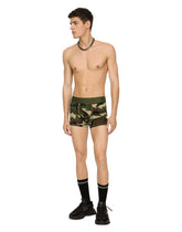 Camouflage-print two-way stretch jersey boxers - | Dolce & Gabbana