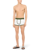 Fine-rib stretch cotton boxers - | Dolce & Gabbana