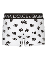 Two-way stretch jersey boxer shorts with DG logo - | Dolce & Gabbana