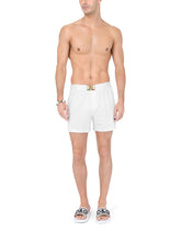 Long-leg two-way-stretch jersey boxers with DG patch - | Dolce & Gabbana